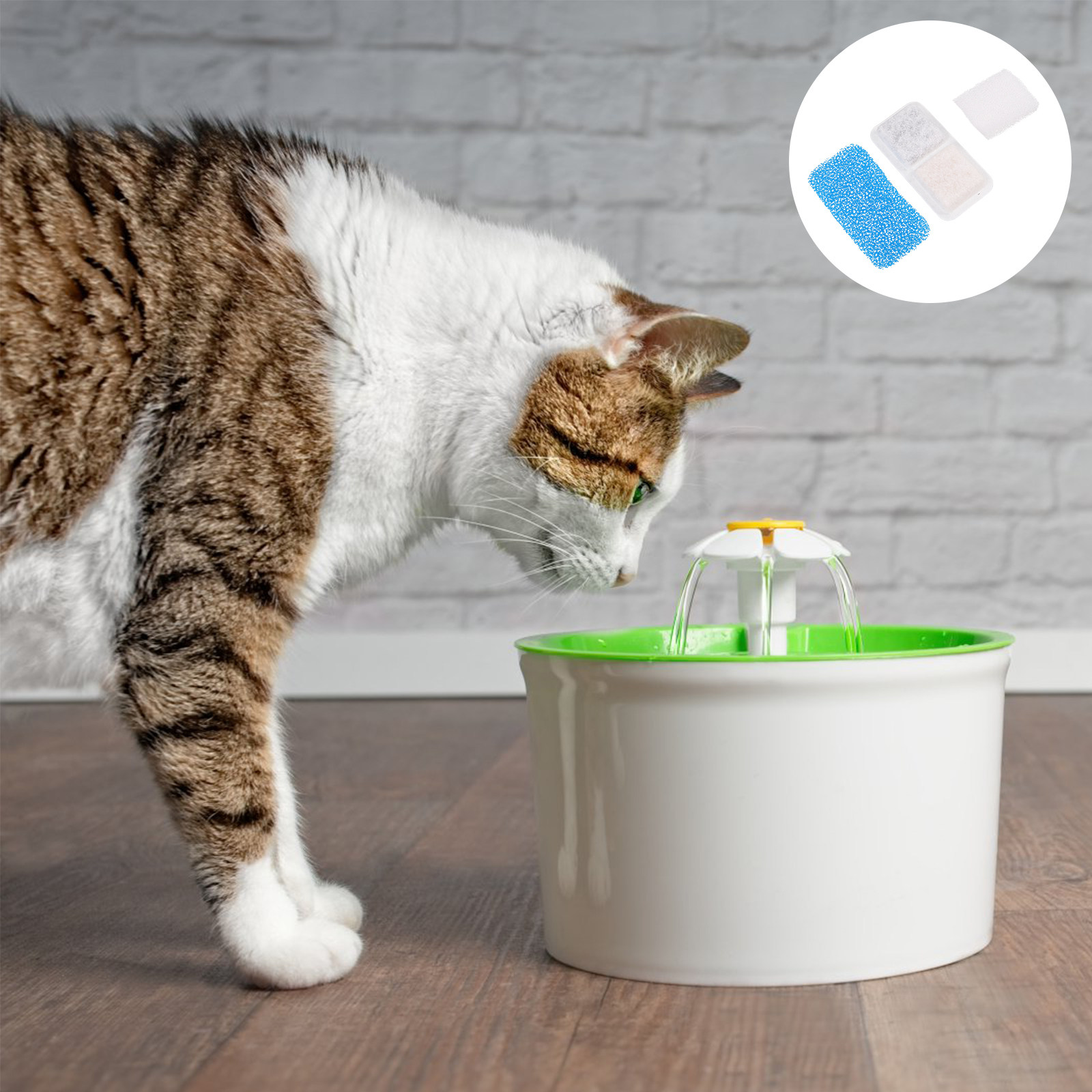 Cat Water Fountain Filter - 24Pcs Replacement Cat Fountain Filters Sponge
