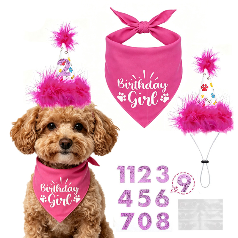 Dog Birthday Party Set Bandana - Pet Supplies In Bulk review and price