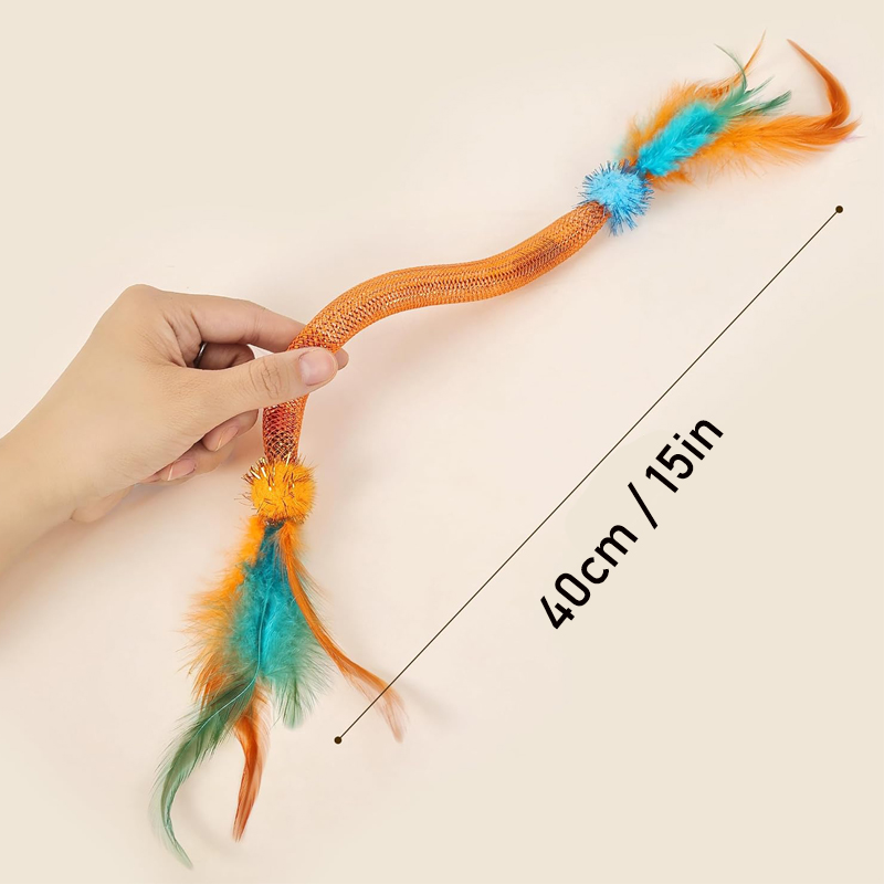 Feather Teasing Cat Stick Elas - Catnip Toys review and price