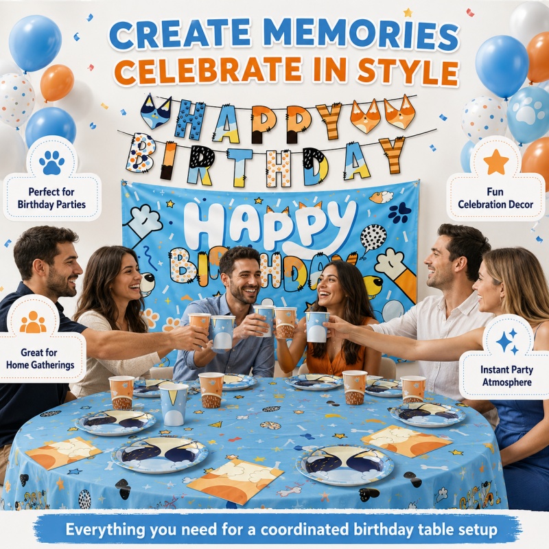 Blue Dog Party Supplies Bundle - Pet Supplies In Bulk review and price