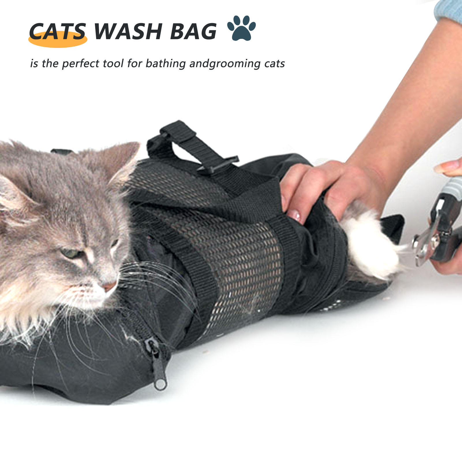 Mesh Cat Grooming Bathing Bag  - Pet Supplies Nail Trim review and price