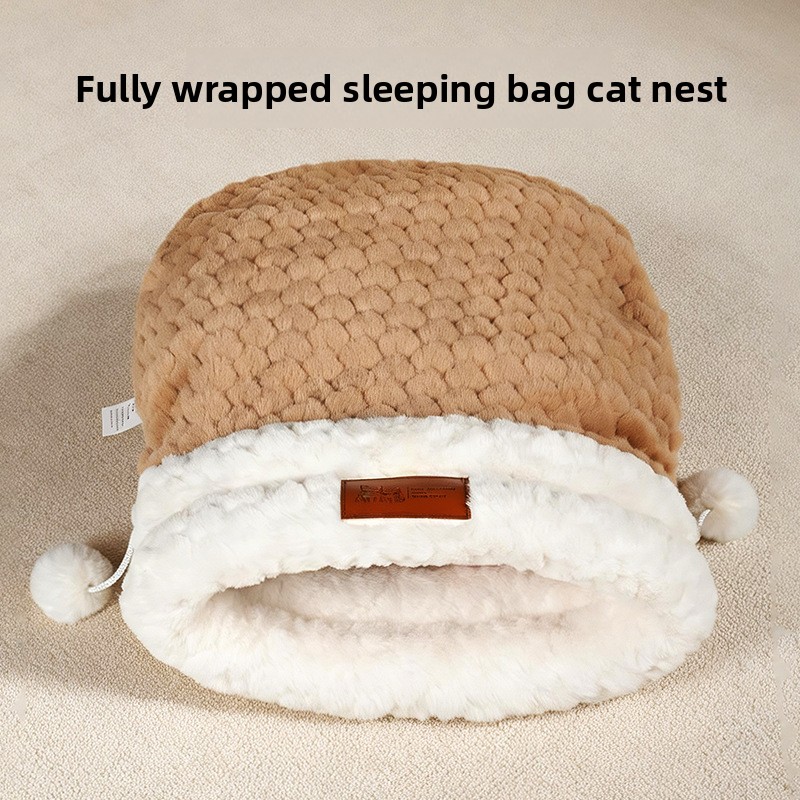 Striped sleeping bag cat nest, - Pet Supplies Application review and price