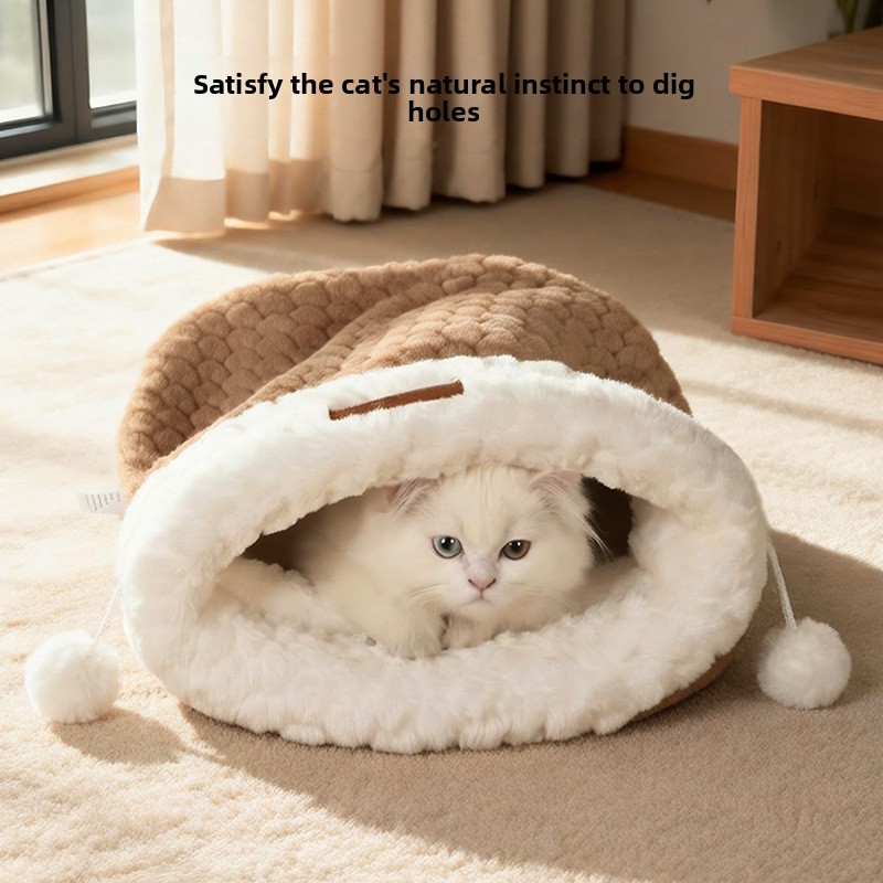 Striped sleeping bag cat nest, - Pet Supplies Application review and price