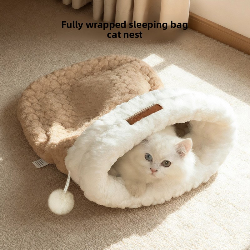 Striped sleeping bag cat nest, - Pet Supplies Application review and price