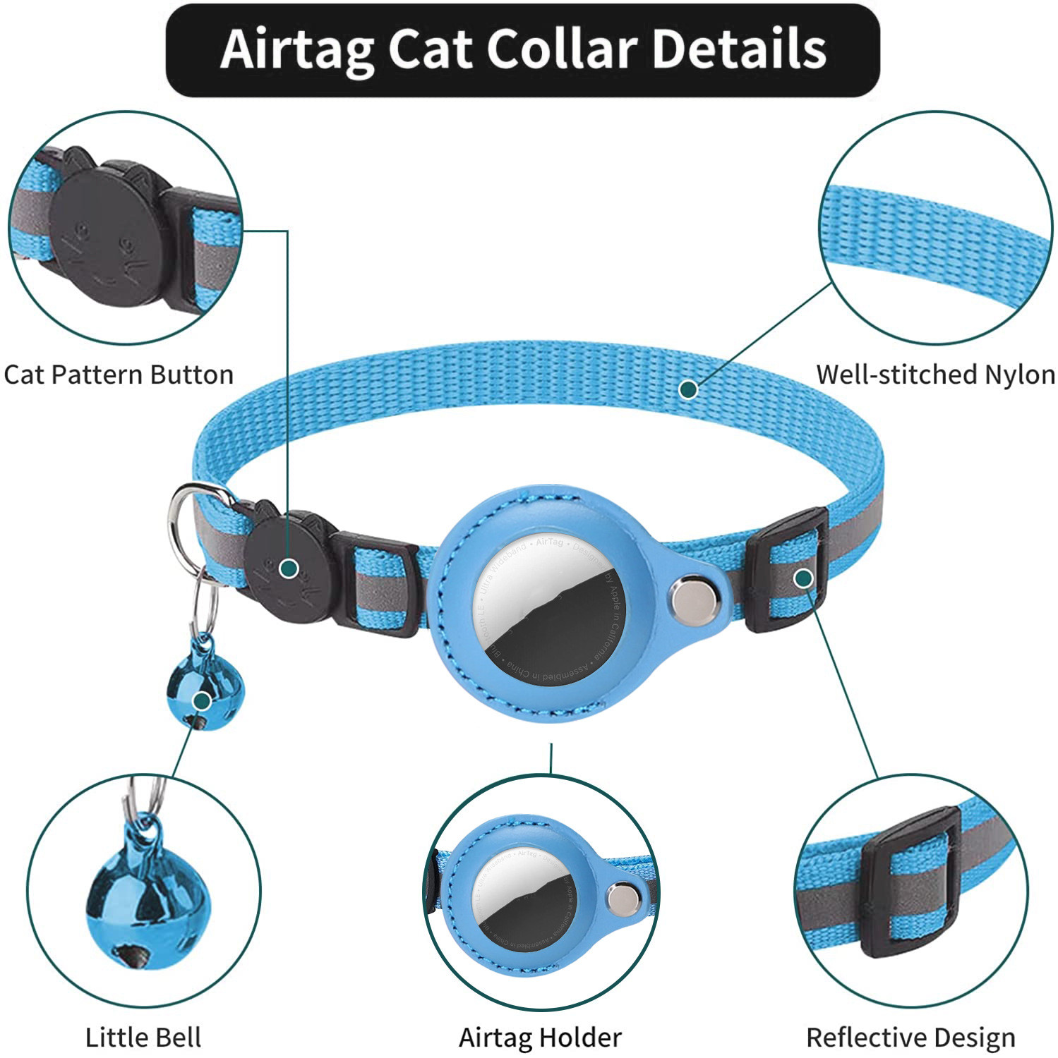 Airtag Case Collar for Cat wit - Pet Supplies Locations review and price