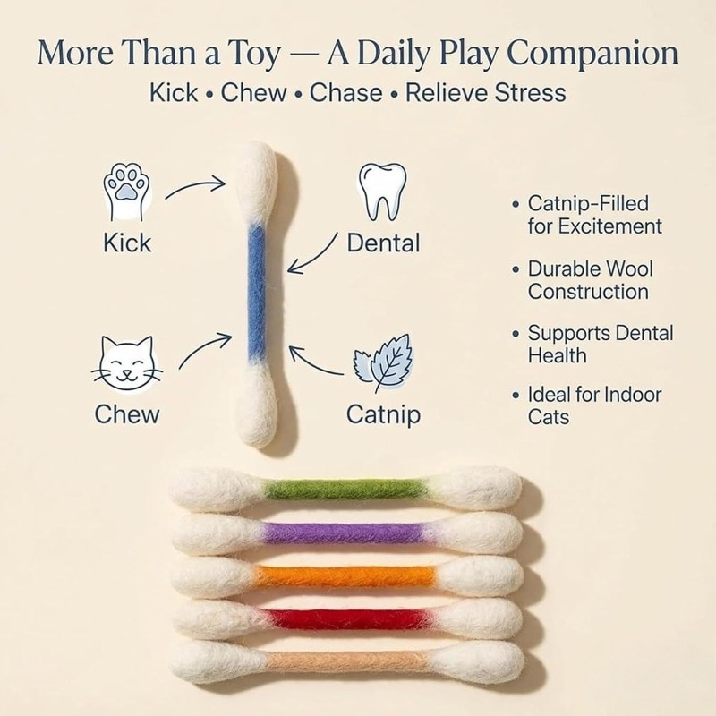1/6 PCS Cat Interactive Stick  - Catnip Toys review and price