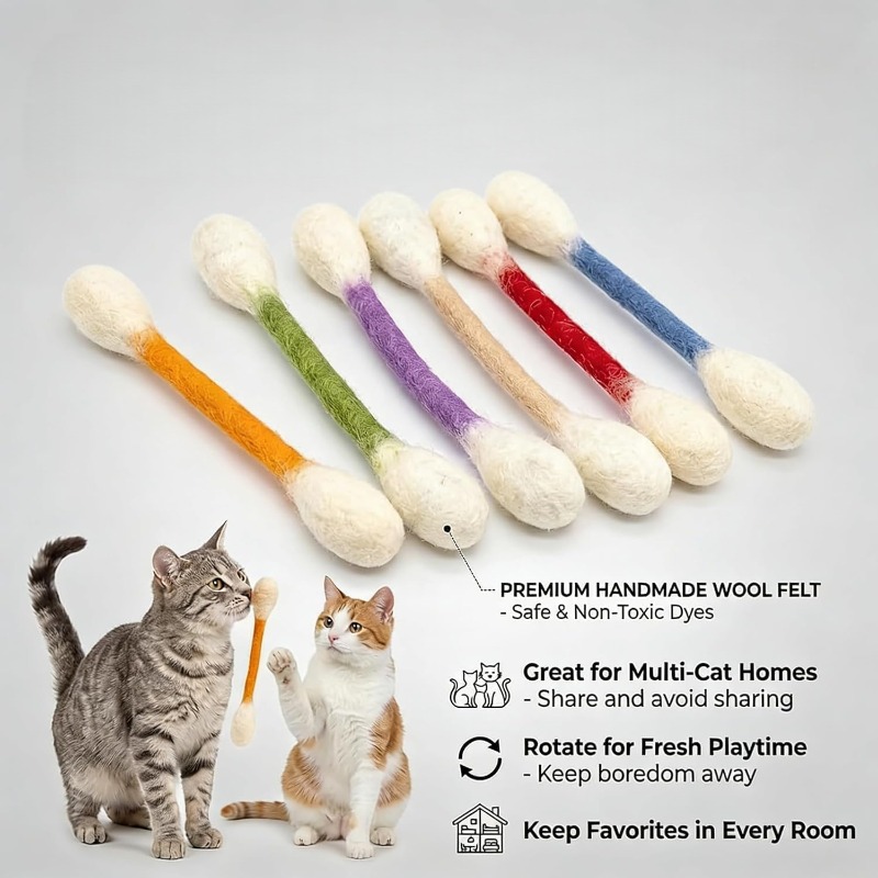 1/6 PCS Cat Interactive Stick  - Catnip Toys review and price