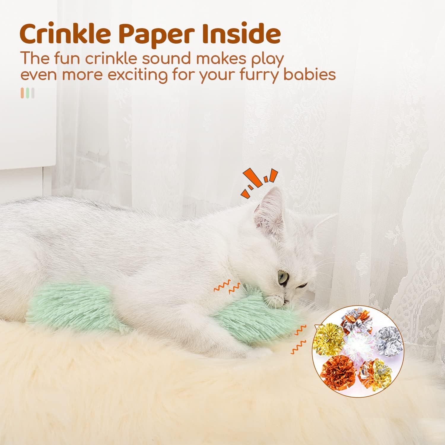 Cat Toys Pillows, 3 Pack, Soft - Catnip Toys review and price