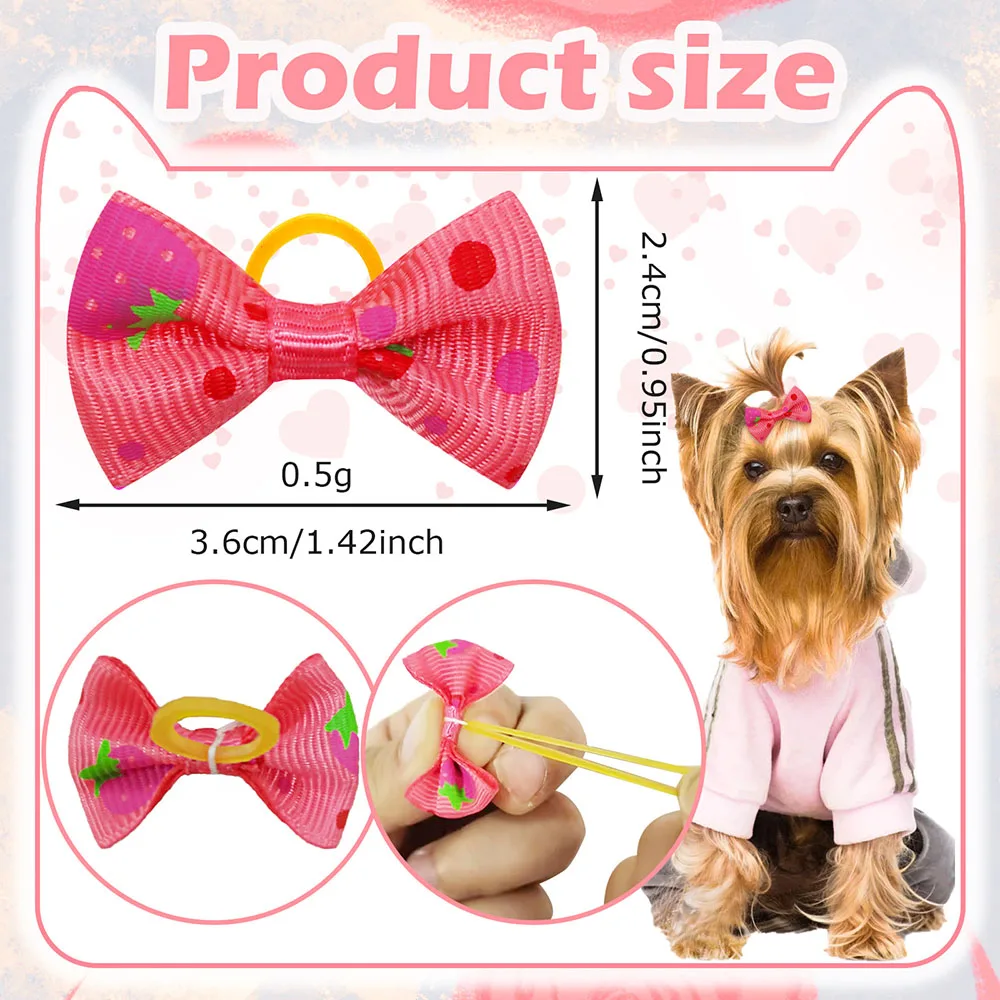 50PCS Dog Bows With Rubber Ban - Pet Supplies In Bulk review and price